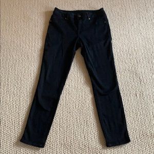 Black denim stretchy pants